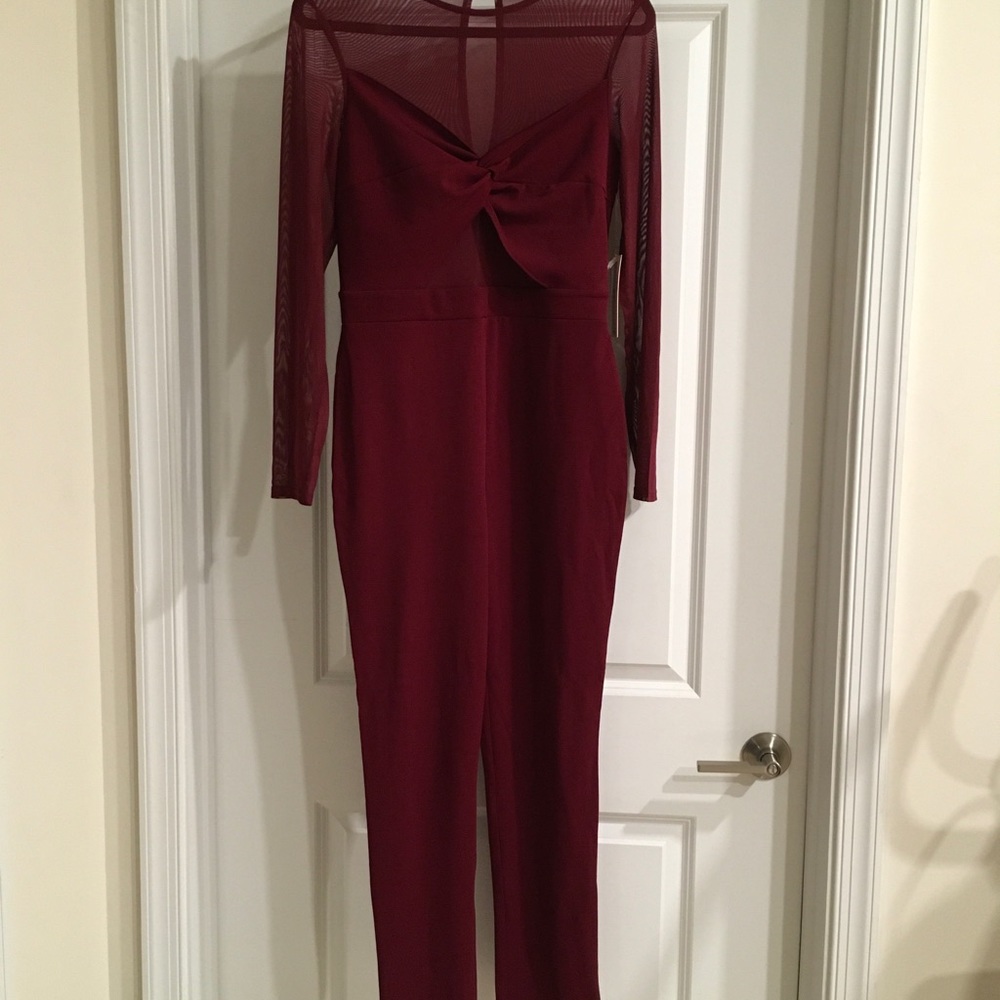 Burgundy Jumpsuit Size Large